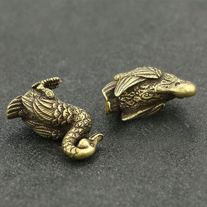 Mini Brass Duck Figurines – Pair of Collectible Desk Ornaments