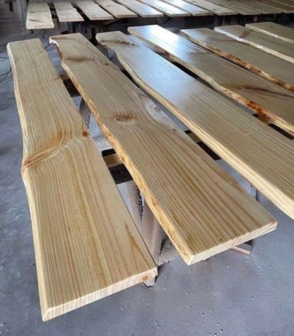 Live Edge Floating Wood Shelf – Rustic Natural Solid Wood Wall Shelf