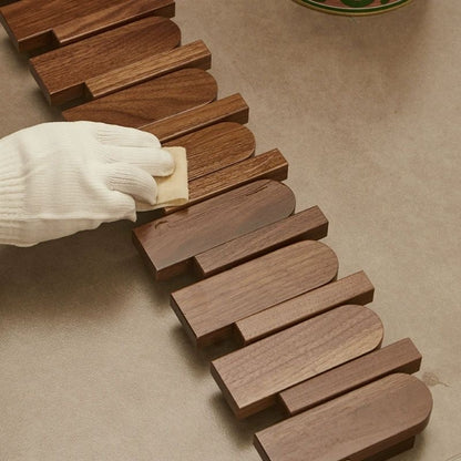 Modern Folding Wooden Wall Hook Rack (3–12 Hooks)