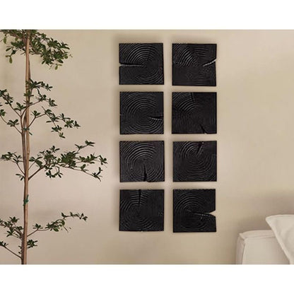Rustic Charred Black Wood Art Panels – Decorative Wall Hanging for Modern Interiors