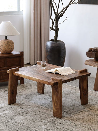 Live Edge Artisan Coffee Table – Handcrafted Solid Wood Bench Table