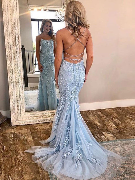 Ivory lace tulle long prom dress, lace evening dress