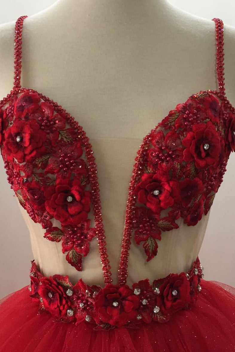 Unique sweetheart tulle long prom dress, tulle evening dress