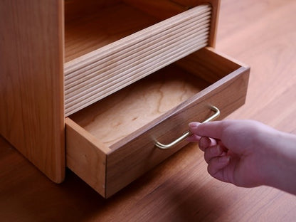 Modern Wood Makeup Organizer – 3-Layer Vanity Storage Box with Drawer