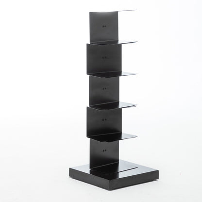 Modern Floating Metal Bookshelf - 5, 6, 8, and 9 Tier Vertical Storage | Space-Saving Metal Bookcase for Home & Office