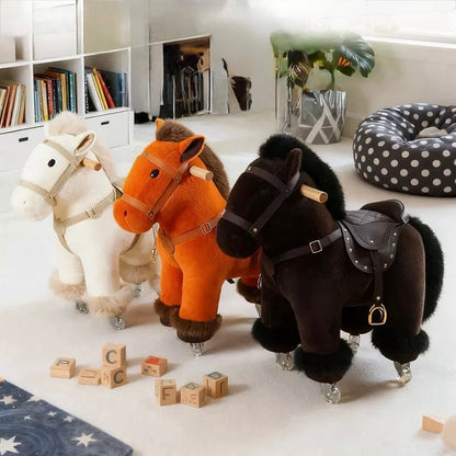 Plush Pony Pal | Interactive Rolling Ride-On Toy for Kids