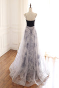 Unique sweetheart tulle long prom dress tulle formal dress