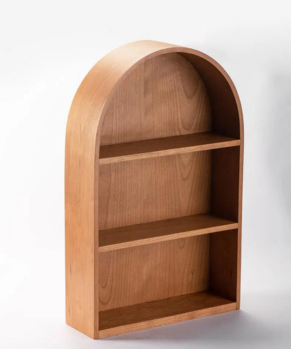 Arched Wooden Wall Shelf – Modern Minimalist Display Bookshelf