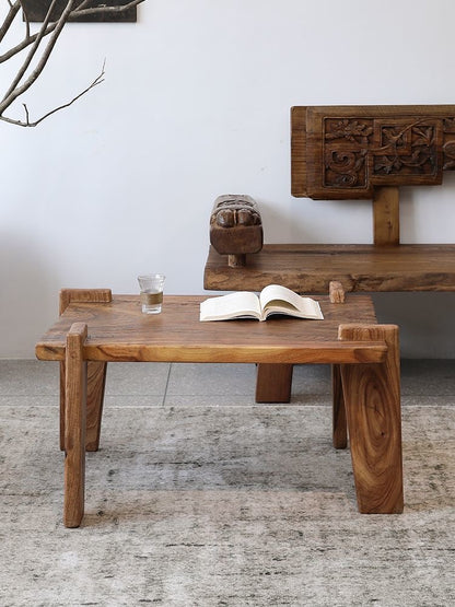 Live Edge Artisan Coffee Table – Handcrafted Solid Wood Bench Table