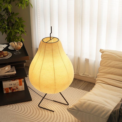 Modern Japanese Paper Floor Lamp – Soft Glow Ambient Lighting