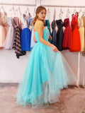 Simple tulle high low prom dress, tulle homecoming dress