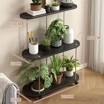 Eden Tiered Rolling Plant Stand | 3-Tier Multi-Functional Display Cart