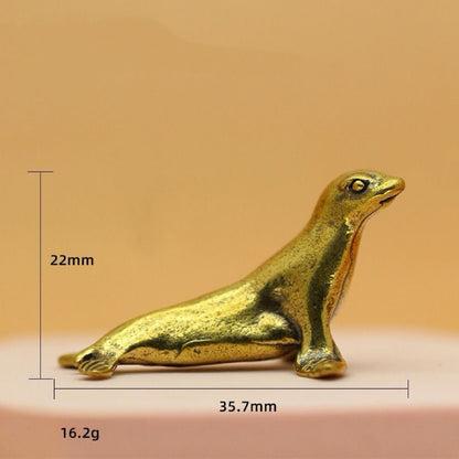 Vintage Brass Seal Figurine