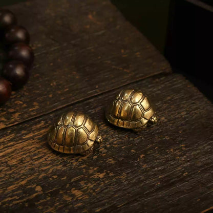 Mini Brass Turtle Figurine – Symbol of Protection & Longevity