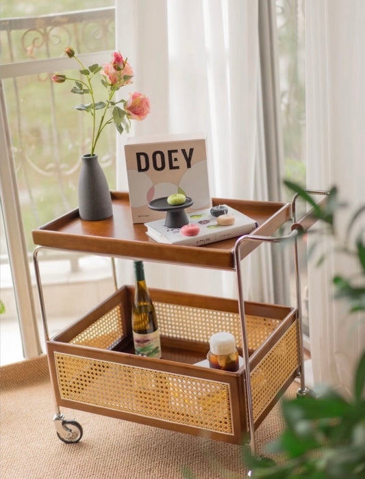 Equipages Diligence Rolling Side Table Serving Trolley