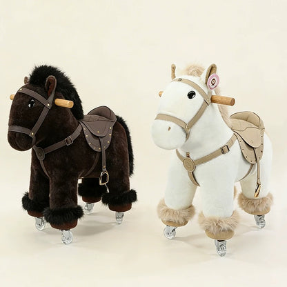 Plush Pony Pal | Interactive Rolling Ride-On Toy for Kids