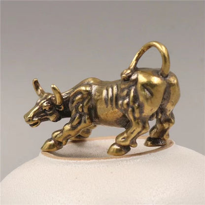 Mini Brass Bull Figurine – Handcrafted Collectible