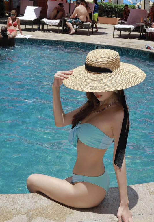 Wide Boater Hat - Flat Top