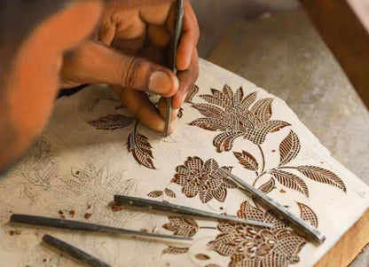 Vintage Hand-Carved Indian Wooden Block Stamp | Artisan Tabletop Decor & Textile Press