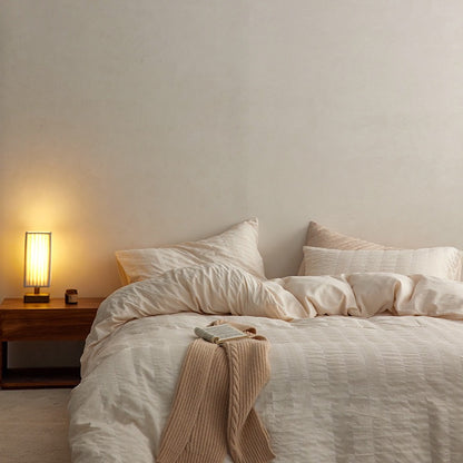 Soft Washed Cotton 4-Piece Bedding Set – Minimalist Solid Color