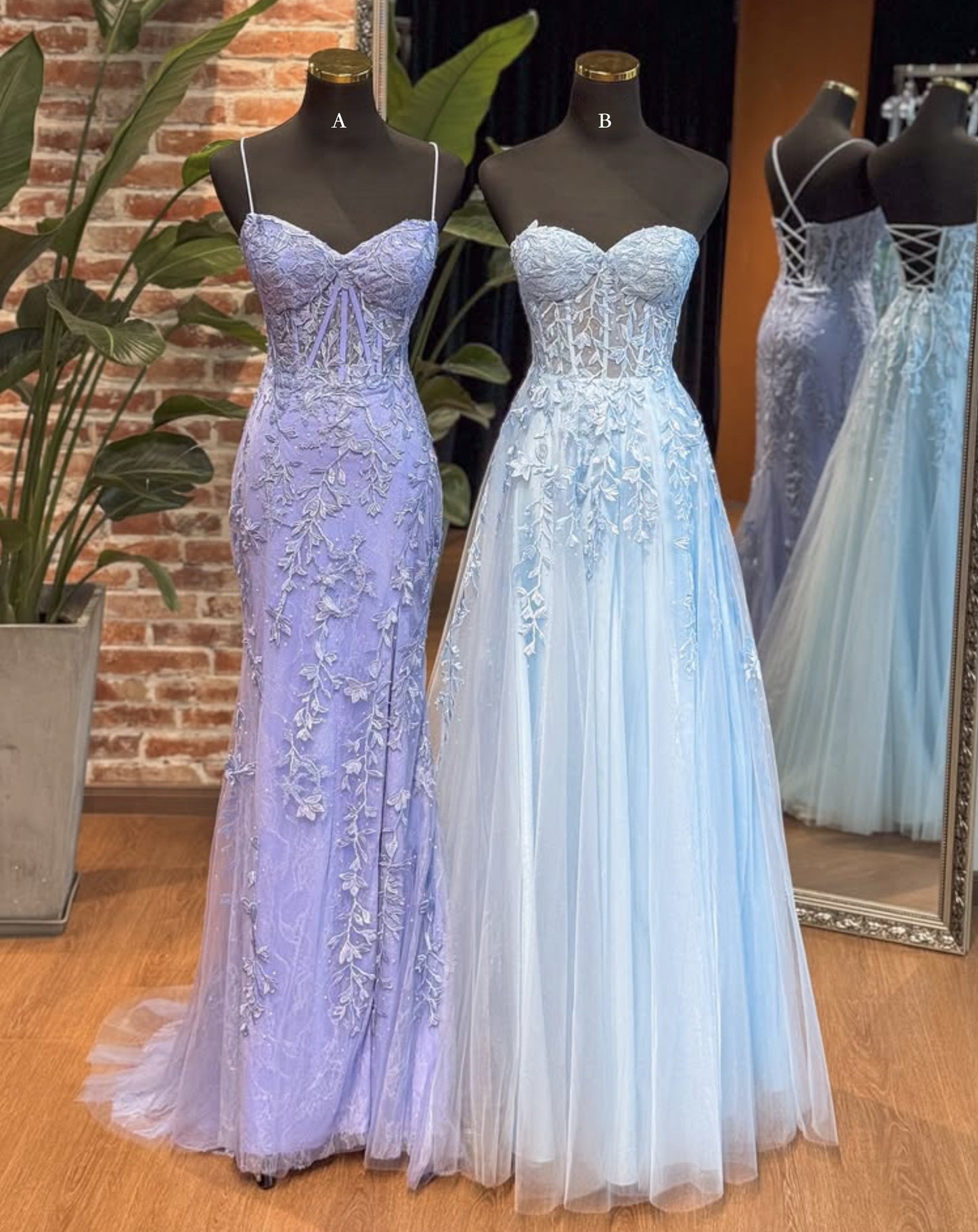 Unique Sweetheart  Neck Tulle Lace Long Prom Dress, Lace Long Formal Dress