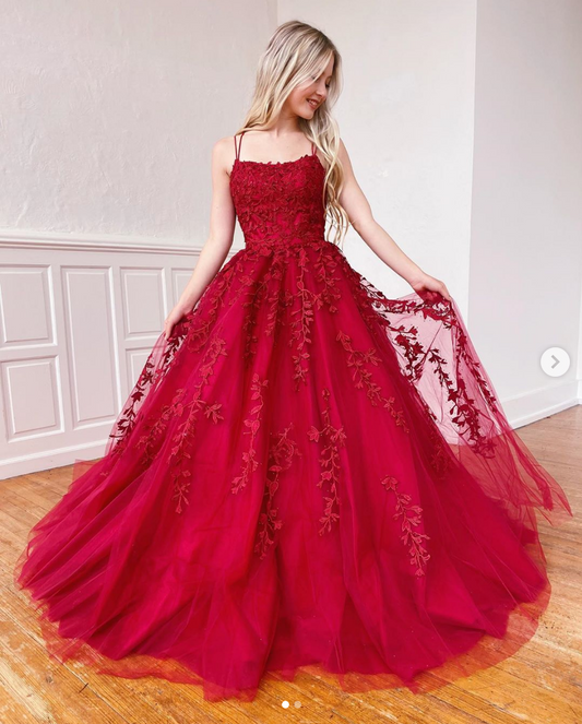 Yellow tulle lace long prom dress yellow lace formal dress