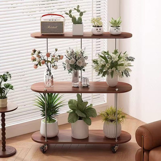 Eden Tiered Rolling Plant Stand | 3-Tier Multi-Functional Display Cart