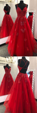 Burgundy sweetheart tulle lace long prom dress lace formal dress