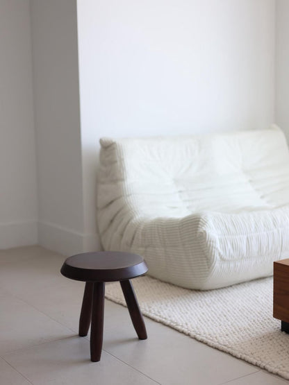 Handcrafted Solid Wood Tripod Stool – Charlotte Perriand–Inspired