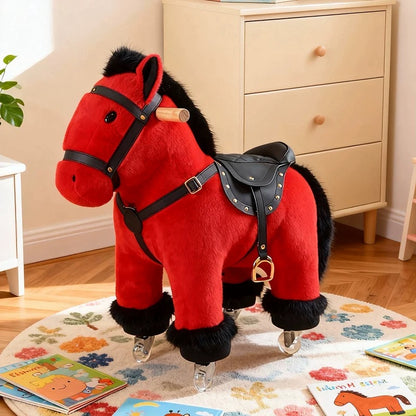 Plush Pony Pal | Interactive Rolling Ride-On Toy for Kids