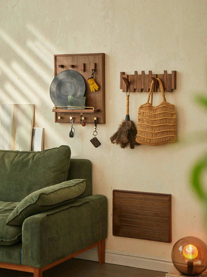 Modern Wooden Wall Hook Rack – Foldable, Space-Saving Coat Rack for Entryway, Bathroom, and Bedroom