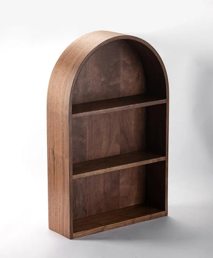 Arched Wooden Wall Shelf – Modern Minimalist Display Bookshelf