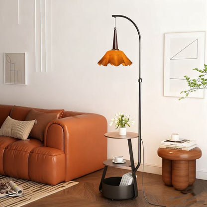 Modern Multi-Functional Floor Lamp with Shelves