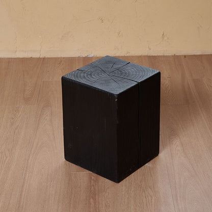 Sculptural Charred Wood Coffee Tables & Stools – Sustainable Café Decor