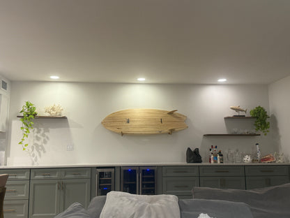 Live Edge Floating Wood Shelf – Rustic Natural Solid Wood Wall Shelf