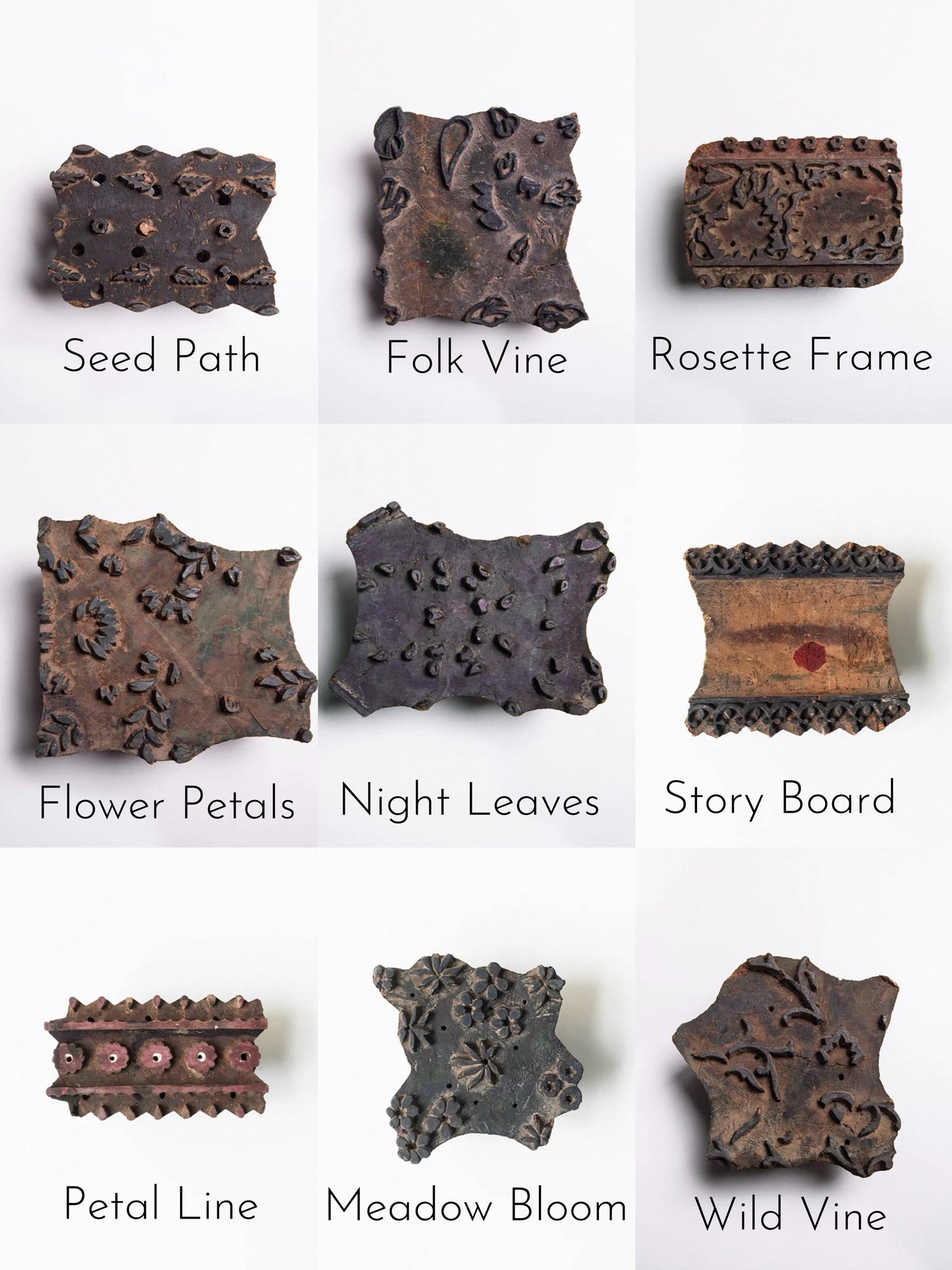 Vintage Hand-Carved Indian Wooden Block Stamp | Artisan Tabletop Decor & Textile Press