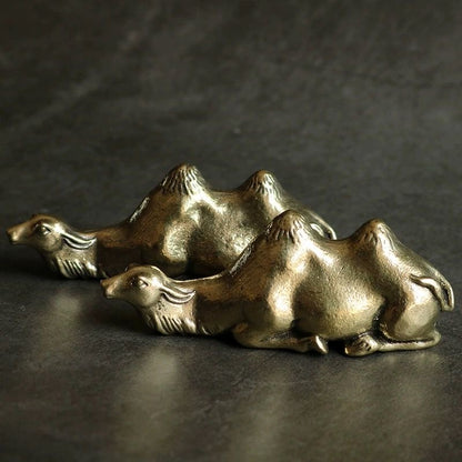 Mini Brass Camel Figurine – Double Hump Collectible