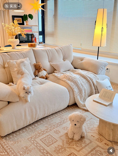 Cloud-Plush Modular Chenille Sofa - Deep Seating & Natural Latex