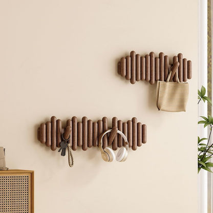 Solid Wood Coat Rack – Wall-Mounted Expandable Hanger