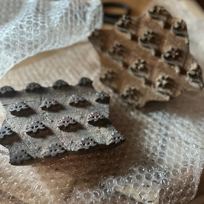 Vintage Hand-Carved Indian Wooden Block Stamp | Artisan Tabletop Decor & Textile Press