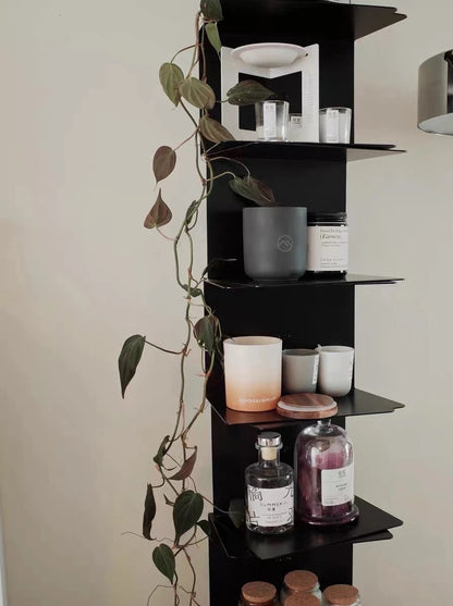 Modern Floating Metal Bookshelf - 5, 6, 8, and 9 Tier Vertical Storage | Space-Saving Metal Bookcase for Home & Office