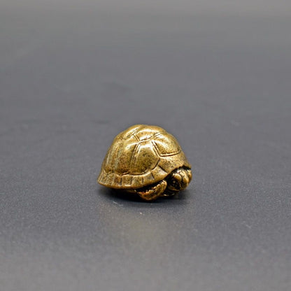 Mini Brass Turtle Figurine – Symbol of Protection & Longevity