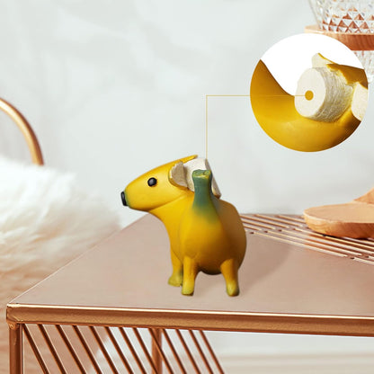 Banana Dog Resin Statue – Whimsical Dachshund Fruit Sculpture for Home, Garden, or Office Decor