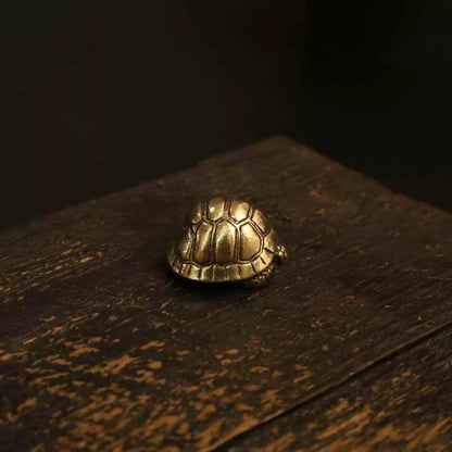 Mini Brass Turtle Figurine – Symbol of Protection & Longevity