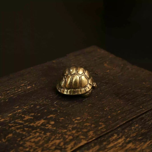 Mini Brass Turtle Figurine – Symbol of Protection & Longevity