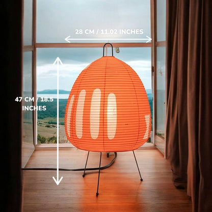 Japanese-Style Rice Paper Lantern Lamp – Handmade Decorative Lighting