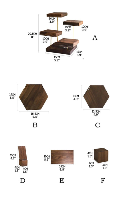 Wooden Jewelry Display Stand Set – Ring, Necklace, Earring Organizers for Retail & Home