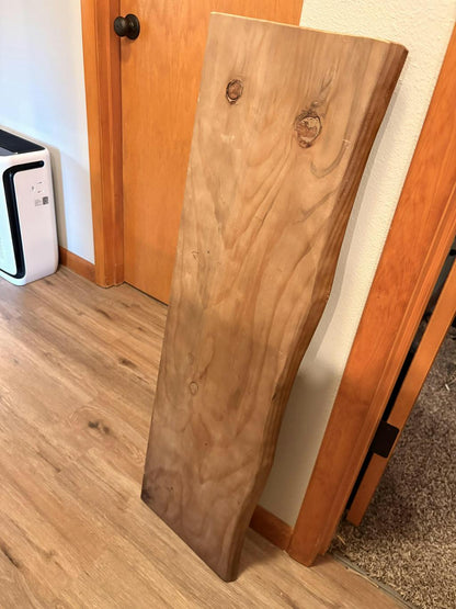 Live Edge Floating Wood Shelf – Rustic Natural Solid Wood Wall Shelf