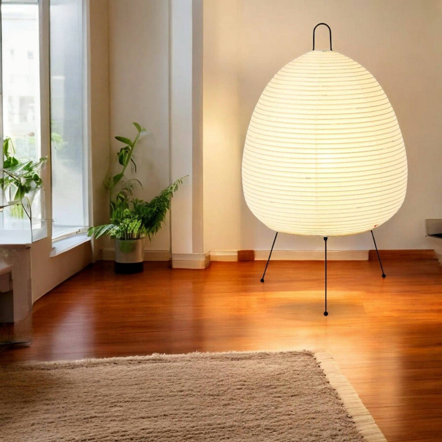 Japanese-Style Rice Paper Lantern Lamp – Handmade Decorative Lighting