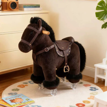 Plush Pony Pal | Interactive Rolling Ride-On Toy for Kids